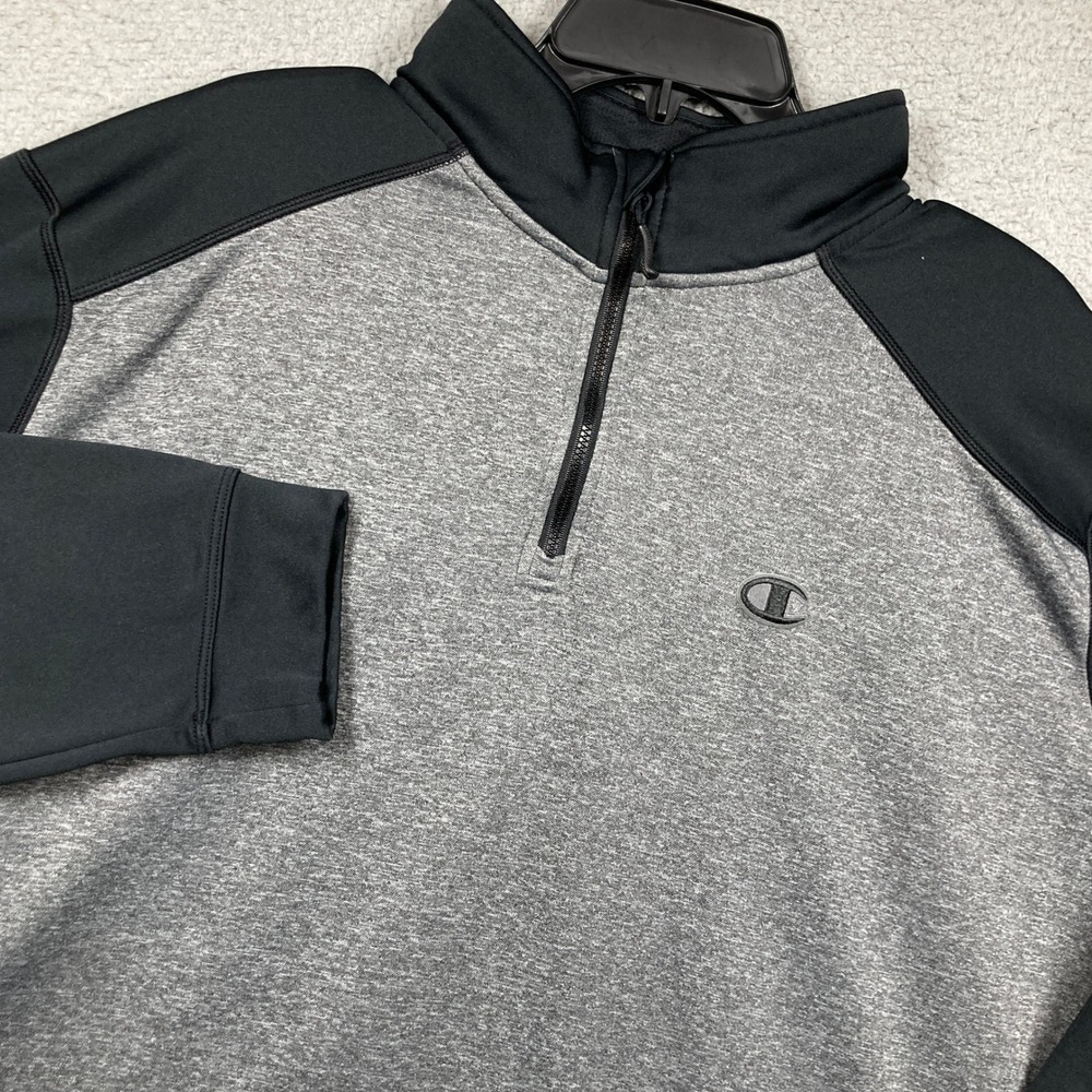 Champion Hoodie Mens‎ 2XL Grey Black Duofold Warm CTRL Performance Pullover